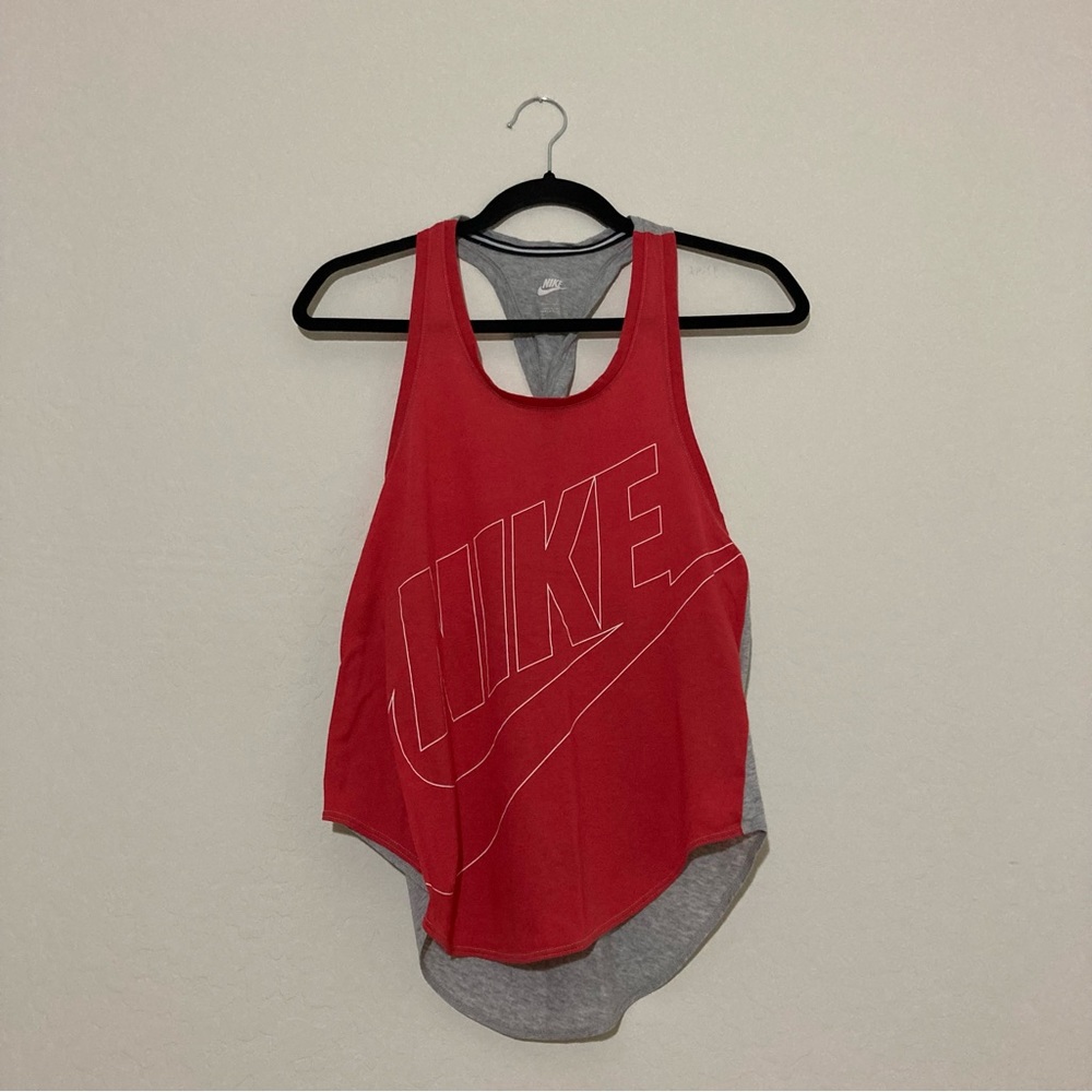 Nike neon red racerback tank top